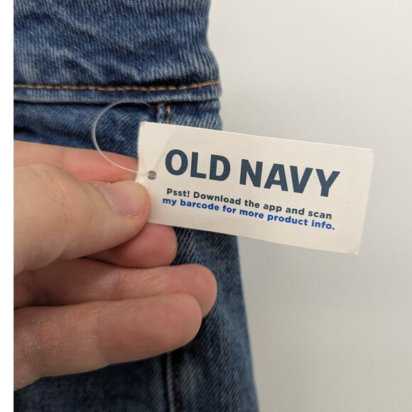 NEW Denim Jean Shorts Jorts Cutoffs Old Navy 20 OG Straight High Rise 7 Inseam - Picture 5 of 6